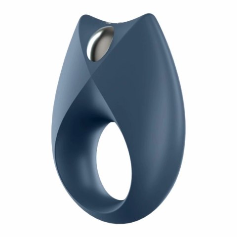 Satisfyer Royal One - silikonowy pierścień wibrujący z aplikacją, niebieski