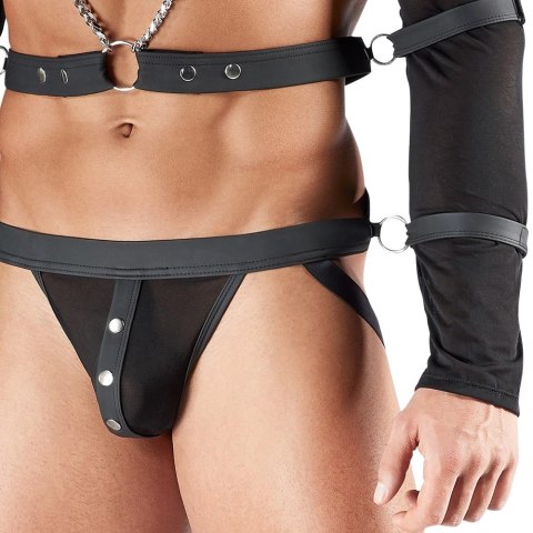 Svenjoyment BONDAGE Top z długim rękawem, uprząż i mankiety M czarny Svenjoyment BONDAGE Top z długim rękawem, uprząż i mankiety M czarny