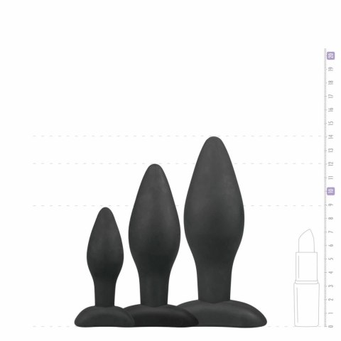 EasyToys Zestaw 3 anatomicznych korkow silikonowych czarnych EasyToys Zestaw 3 anatomicznych korkow silikonowych czarnych