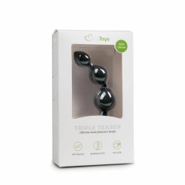 EasyToys silikonowy zestaw koralikow intymnych czarny z uchwytem