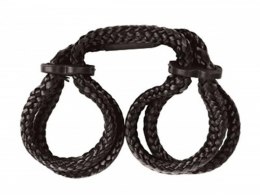 XR Brands Original Sin - wytrzymałe czarne kajdanki linowe 48 cm