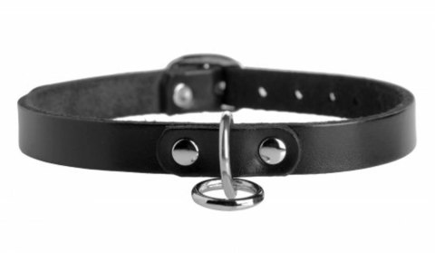 XR Brands skorzana obroża z O-ringiem, regulowana, czarna 45,7 cm XR Brands skorzana obroża z O-ringiem, regulowana, czarna 45,7 cm