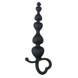 Sinner Gear Serce Koraliki Intymne Czarny Silikon 19 cm