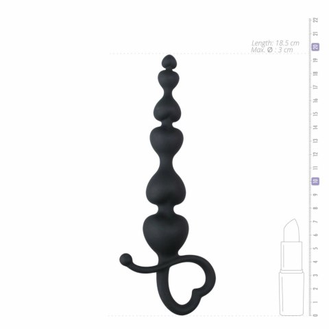 Sinner Gear Serce Koraliki Intymne Czarny Silikon 19 cm Sinner Gear Serce Koraliki Intymne Czarny Silikon 19 cm
