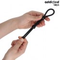 Addicted Toys Double Loop silikonowa lina z podwójną pętlą 19,5 cm czarna BDSM