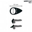 Addicted Toys pierścień anatomiczny łezka silikonowy czarny 112×62 mm – ergonomic cock ring