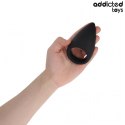 Addicted Toys pierścień anatomiczny łezka silikonowy czarny 112×62 mm – ergonomic cock ring