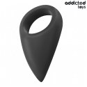 Addicted Toys pierścień anatomiczny łezka silikonowy czarny 112×62 mm – ergonomic cock ring