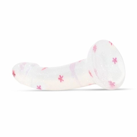 Dildo Collection Flower Power Dildo Pink Glitter 15 cm żelowy design
