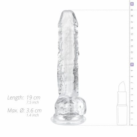 Dream Toys Crystal Clear Dildo 17 cm z anatomiczną podstawą