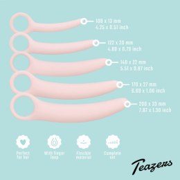 Teazers Zestaw Pięciu Anatomicznych Rozszerzaczy Silikonowych z Uchwytami