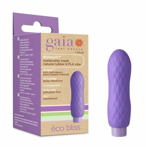 Blush Gaia Eco Bliss - Biodegradowalny Wibrator Lilac, 10 Trybow Blush Gaia Eco Bliss - Biodegradowalny Wibrator Lilac, 10 Trybow