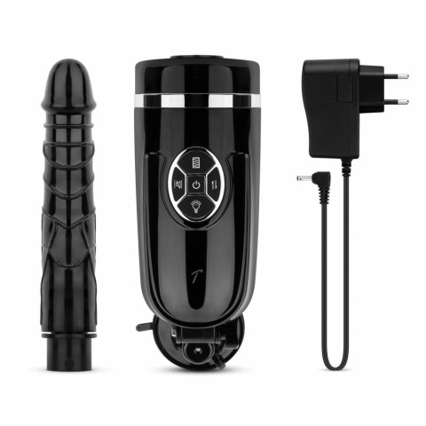 Teazers Thrusting Silicone - Sex Maszyna Model z Funkcją Wibracji i Ruchu, Czarny