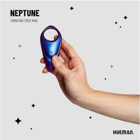 Hueman Neptune wibrujący pierścień erekcyjny silikonowy fioletowy z pilotem USB