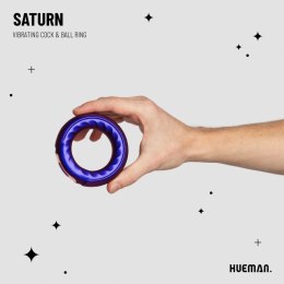 Hueman Saturn wibrujący pierścień erekcyjny silikonowy USB fioletowy – 10 funkcji