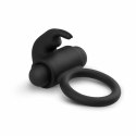 Easy Toys Bunny Vibe Ring czarny wibrujący pierścień na penisa silikonowy