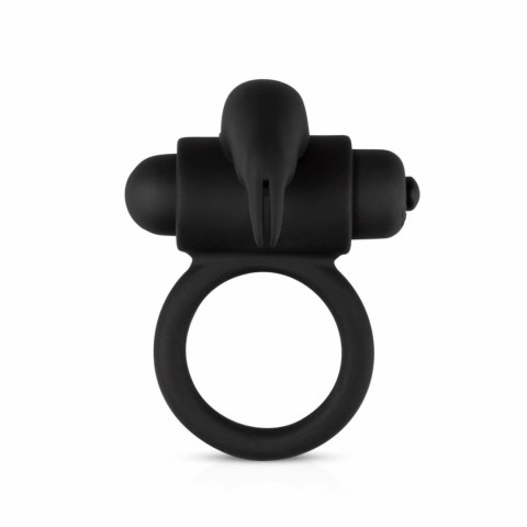 Easy Toys Bunny Vibe Ring czarny wibrujący pierścień na penisa silikonowy