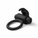 Easy Toys Bunny Vibe Ring czarny wibrujący pierścień na penisa silikonowy