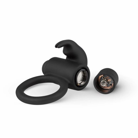 Easy Toys Bunny Vibe Ring czarny wibrujący pierścień na penisa silikonowy