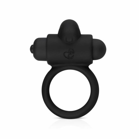 Easy Toys Bunny Vibe Ring czarny wibrujący pierścień na penisa silikonowy