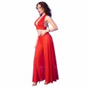 Chilirose CR 4857 Komplet Top i Spodnie Czerwony Rozmiar S