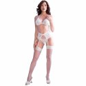 Chilirose CR-4862 Zestaw bielizny koronkowej biały XL - 4 elementy
