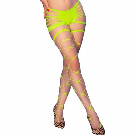 Chilirose CR-4867 Neonowe Zielone Rajstopy Siatkowe Bez Palcow S/M Chilirose CR-4867 Neonowe Zielone Rajstopy Siatkowe Bez Palcow S/M