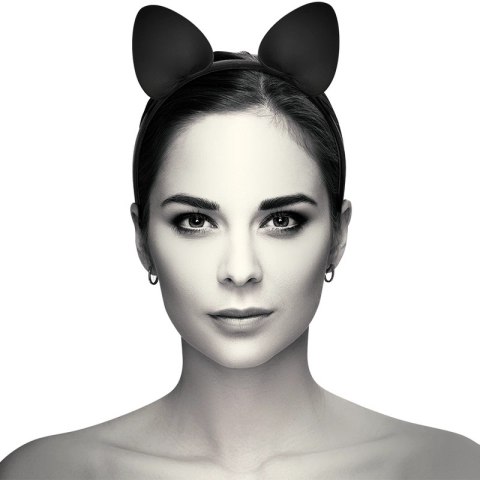 Coquette Chic Desire Opaska z Kocimi Uszami ze Skory Wegańskiej Czarna Coquette Chic Desire Opaska z Kocimi Uszami ze Skory Wegańskiej Czarna