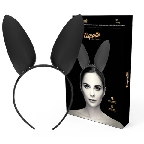 Coquette Chic Desire Opaska z Uszami Krolika Skora Wegańska Czarna Coquette Chic Desire Opaska z Uszami Krolika Skora Wegańska Czarna