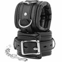 Darkness Kajdanki Bondage PU Skora Metal Wyściełane 20cm Czarne