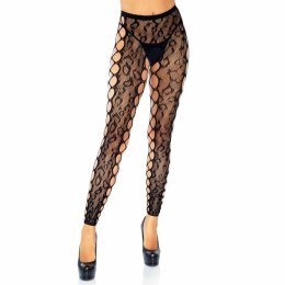 Leg Avenue Rajstopy bezstope koronkowe panterka siateczka one size