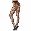Leg Avenue Rajstopy bezstope koronkowe panterka siateczka one size
