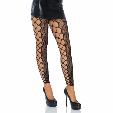 Leg Avenue Rajstopy bezstope koronkowe panterka siateczka one size Leg Avenue Rajstopy bezstope koronkowe panterka siateczka one size