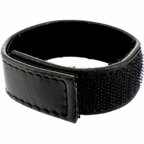 Metal Hard Leather Body - Czarny regulowany pasek skorzany z rzepem Metal Hard Leather Body - Czarny regulowany pasek skorzany z rzepem