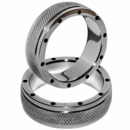 Metal Hard Pierścień Stalowy 55mm - Anatomiczny Model z Otworami