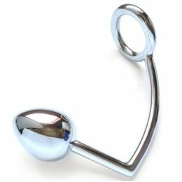 Metal Hard pierścień intymny 50 mm ze stalowym hakiem i kulką