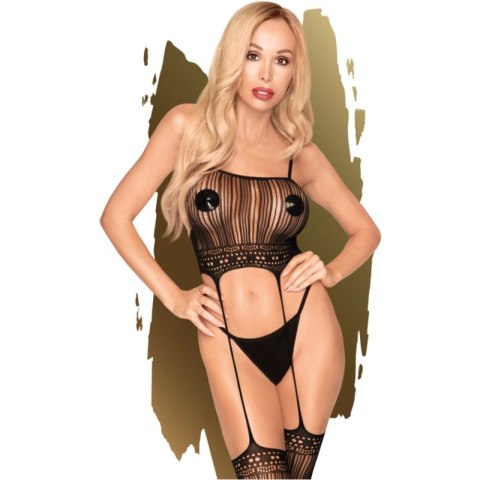 Penthouse Sex Dealer Bodystocking S/L - siateczkowy kostium, czarny Penthouse Sex Dealer Bodystocking S/L - siateczkowy kostium, czarny