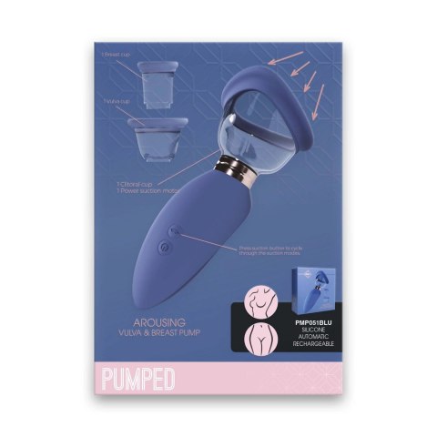 Pipedream Pump Worx PMP051BLU - Niebieski system prożniowy z manometrem Pipedream Pump Worx PMP051BLU - Niebieski system prożniowy z manometrem
