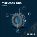 Boners Tire Cock Ring silikonowy pierścień erekcyjny uciskowy na penisa szary
