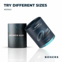 Boners 3‑Piece Cock Ring Set silikonowy zestaw 3 pierścieni erekcyjnych szary