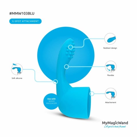MyMagicWand Niebieska Nakładka Anatomiczna G-Spot z Silikonu MyMagicWand Niebieska Nakładka Anatomiczna G-Spot z Silikonu