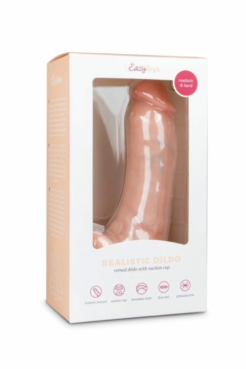 EasyToys Model Classic Dildo z przyssawką naturalne 20 cm - anatomiczny kształt