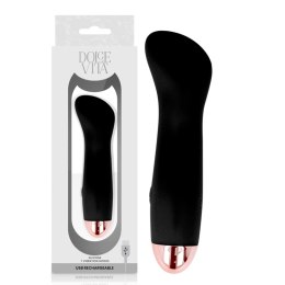 Dolce Vita Wibrator Akumulatorowy 7 Trybow Czarny Silikon 12,5cm