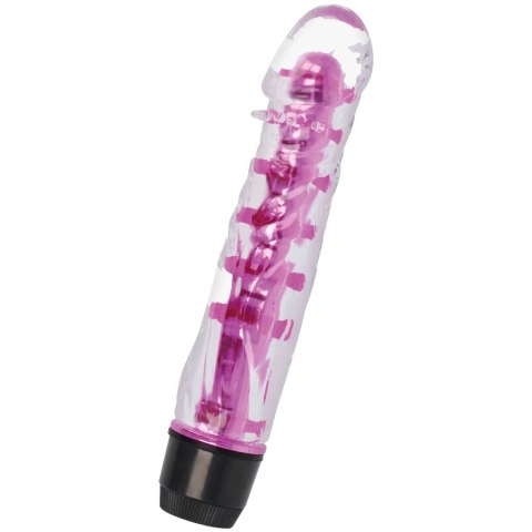 Glossy Lenny Pink - Model wibrujący, wodoodporny, 14 cm, TPE Platinum Glossy Lenny Pink - Model wibrujący, wodoodporny, 14 cm, TPE Platinum