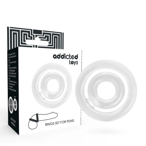 Addicted Toys Potenz-C-Ring Zestaw Silikonowych Pierścieni Przezroczystych Addicted Toys Potenz-C-Ring Zestaw Silikonowych Pierścieni Przezroczystych