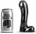 All Black Model 15 cm - Czarny element intymny, gładka powierzchnia