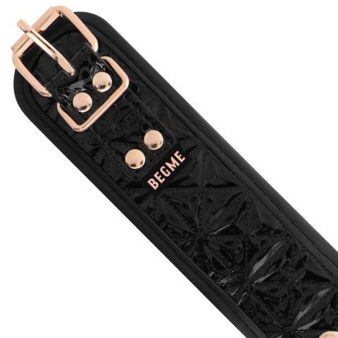 BEGME Black Edition Premium - Kołnierz z wegańskiej skory i neoprenem BEGME Black Edition Premium - Kołnierz z wegańskiej skory i neoprenem
