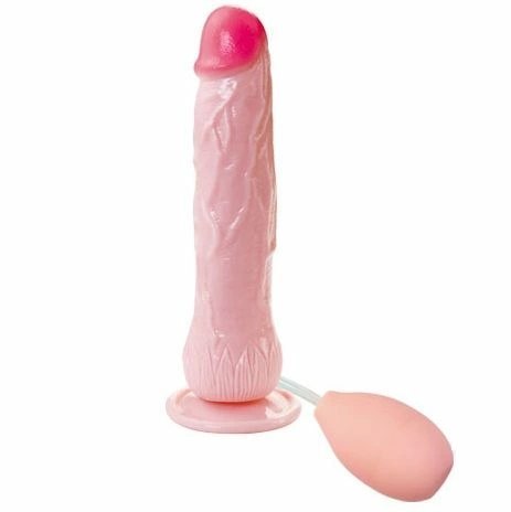 Baile Eros - Model z funkcją efektu wytrysku i przyssawką, 20 cm Baile Eros - Model z funkcją efektu wytrysku i przyssawką, 20 cm