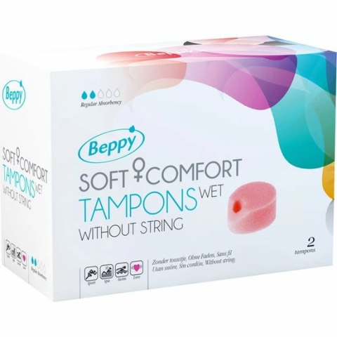 Beppy Soft Comfort tampony bezsznurkowe mokre 2 szt. z żelem lawendowym Beppy Soft Comfort tampony bezsznurkowe mokre 2 szt. z żelem lawendowym