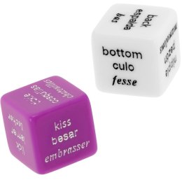COVERME Gra w Kości dla Par ES/FR/EN z satynowym etui 2cm